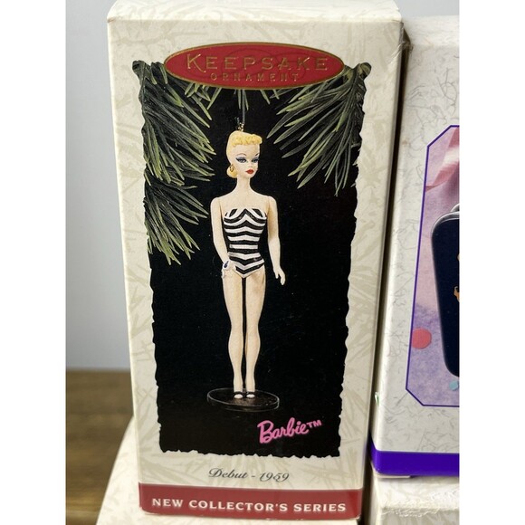 4 Collectible Hallmark Keepsake Barbie Christmas Ornaments w/ Original Box - Picture 2 of 16